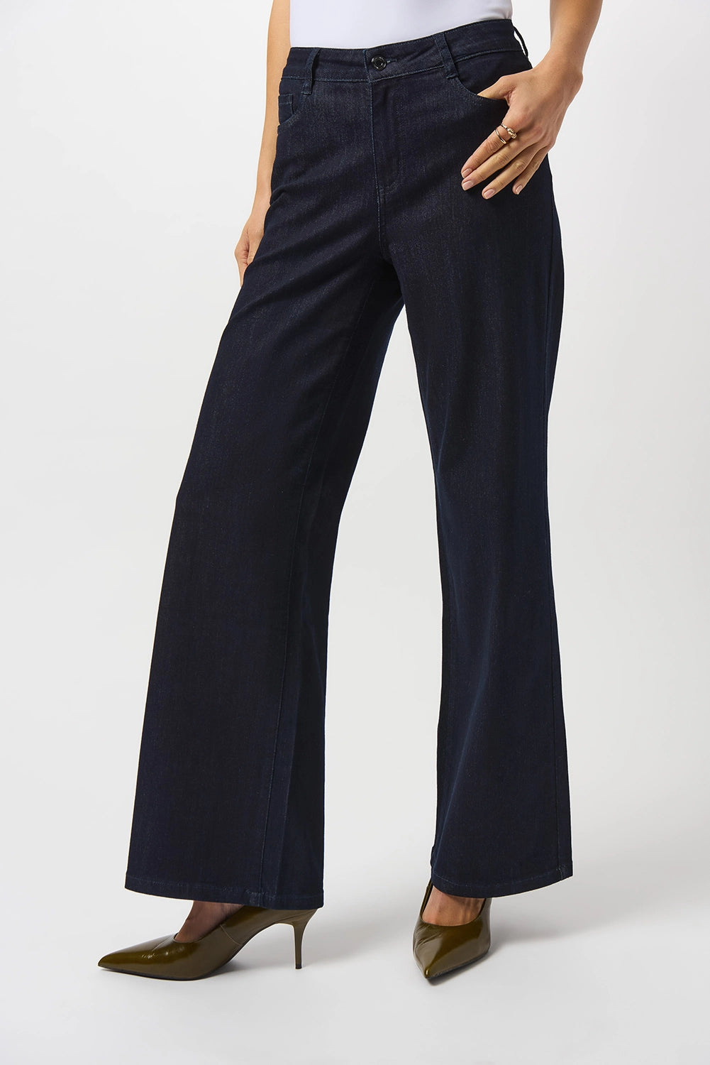 Joseph Ribkoff Brooke Goldie Classic Wide-Leg Stretch Jeans 251968F25