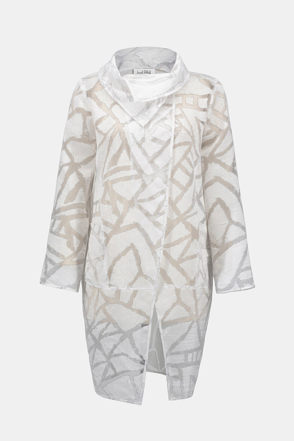 Joseph Ribkoff Organza Abstract Print Cocoon Coat 252036