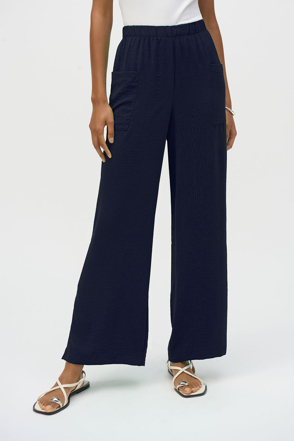 Joseph Ribkoff Gauze Wide-Leg Pull-On Pants 252049