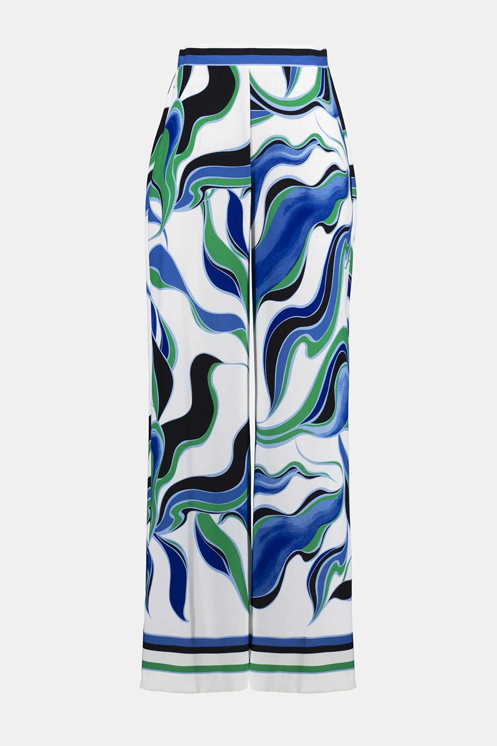 Joseph Ribkoff Woven Abstract Print Wide-Leg Pants 252084