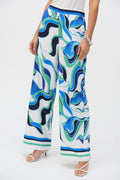Joseph Ribkoff Woven Abstract Print Wide-Leg Pants 252084
