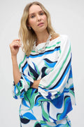 Joseph Ribkoff Woven Abstract Print Boxy Top 252085