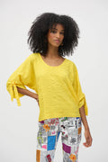 Joseph Ribkoff Textured Woven Boxy Top 252129