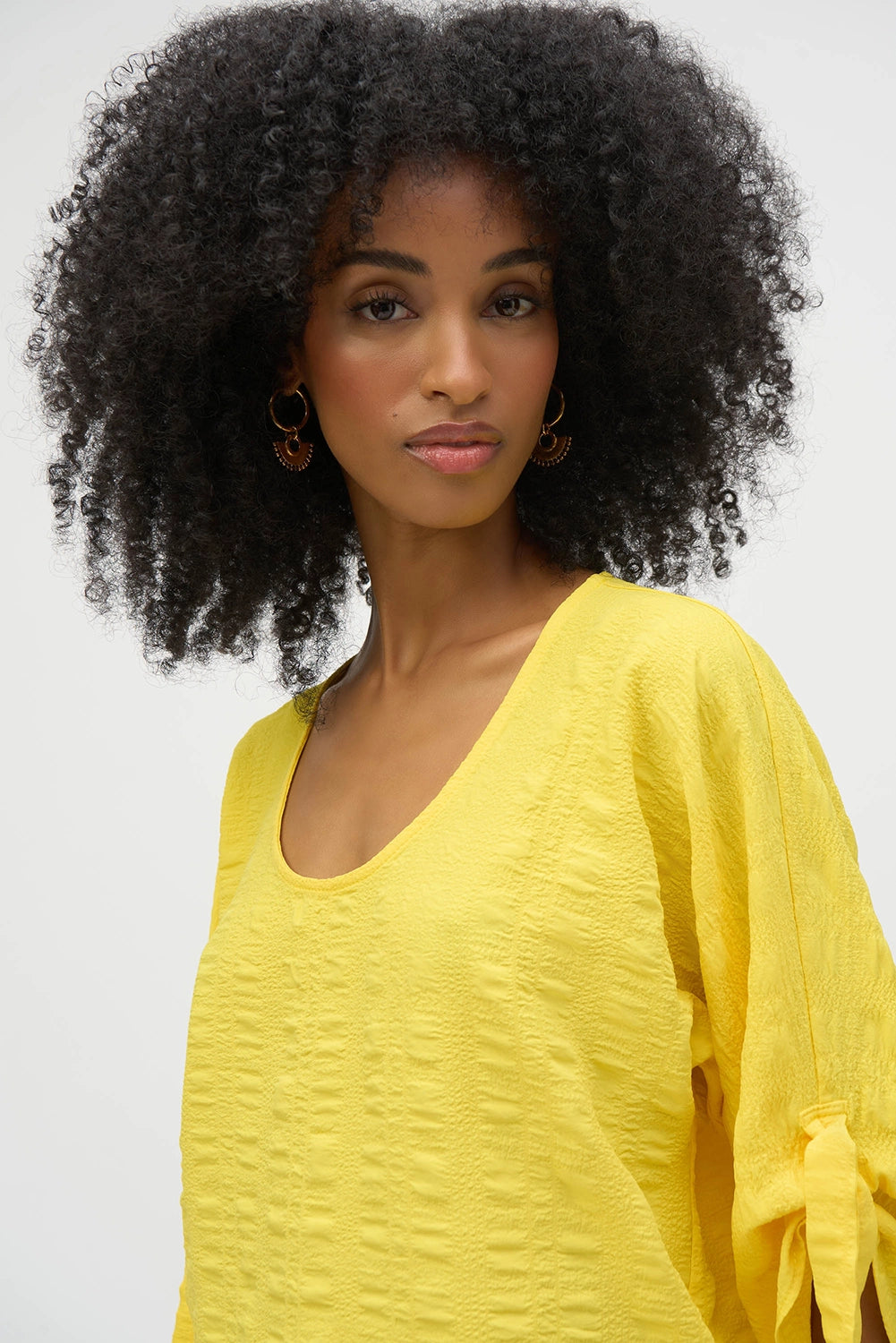 Joseph Ribkoff Textured Woven Boxy Top 252129
