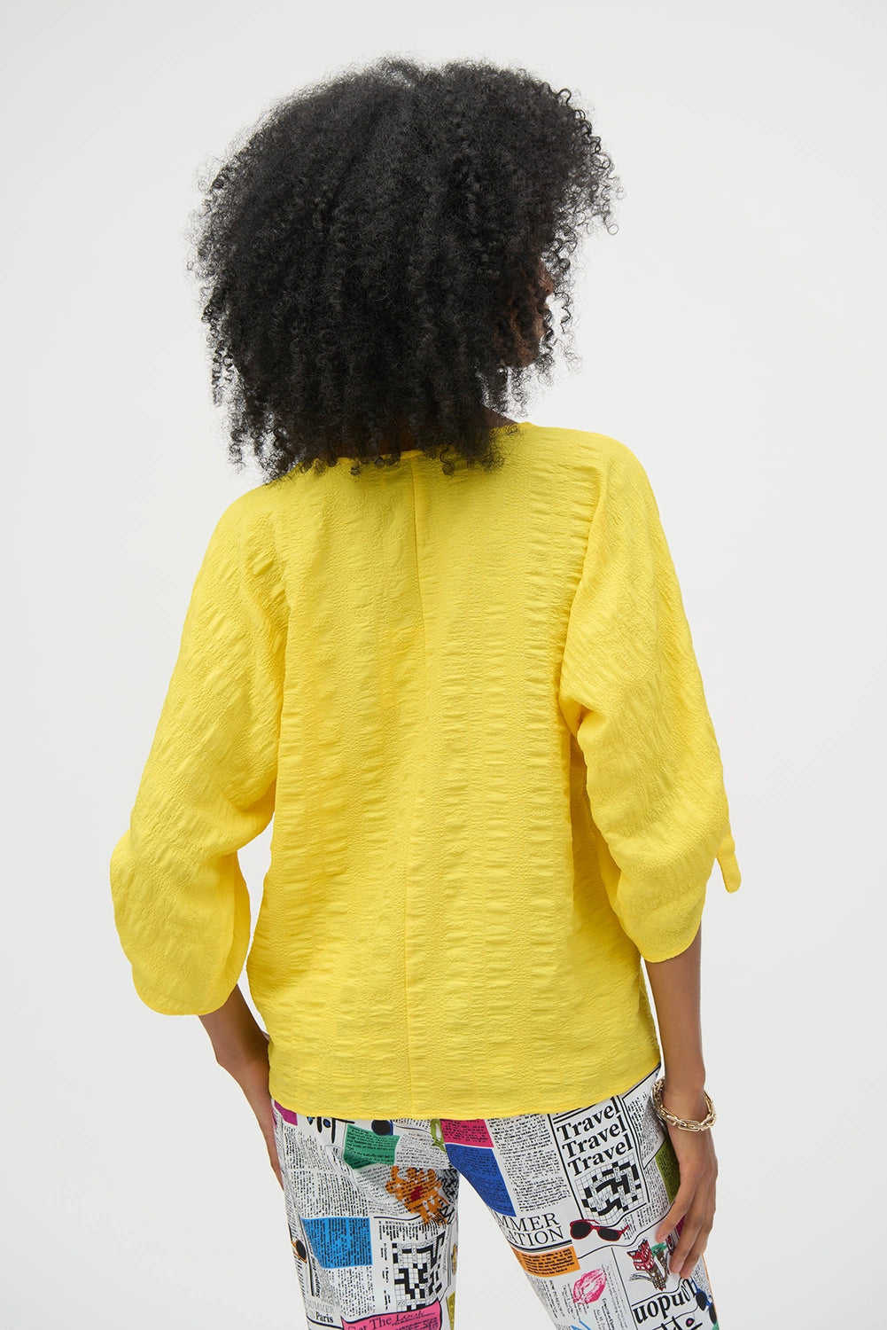 Joseph Ribkoff Textured Woven Boxy Top 252129
