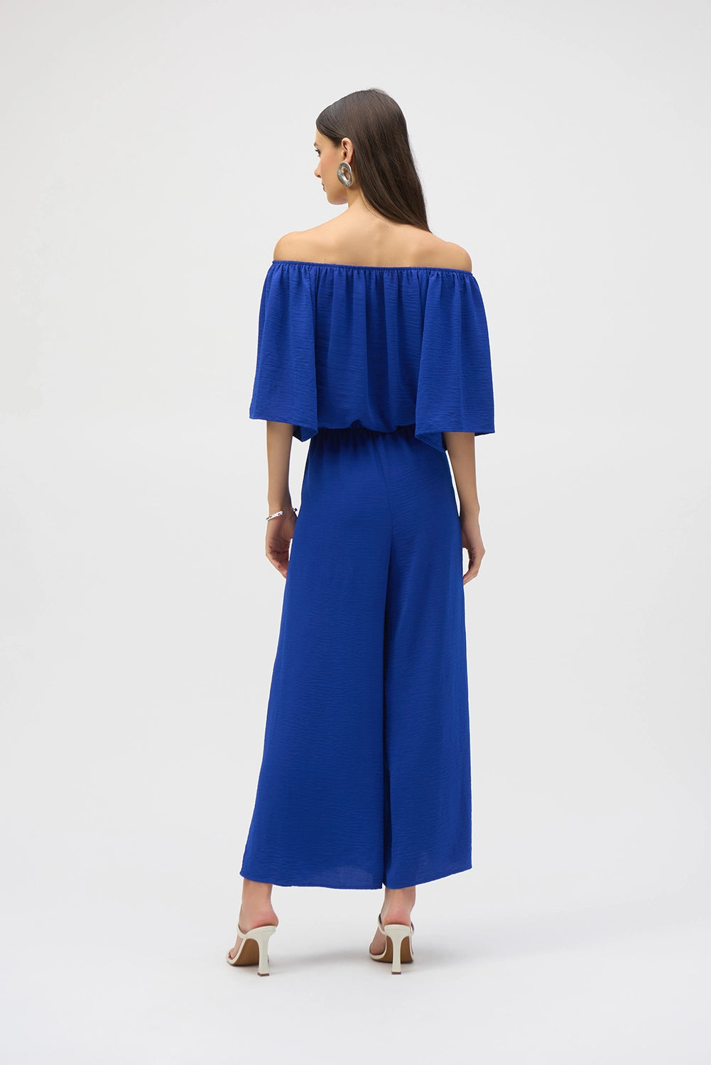 Joseph Ribkoff Gauze Off-Shoulder Culotte Jumpsuit 252170