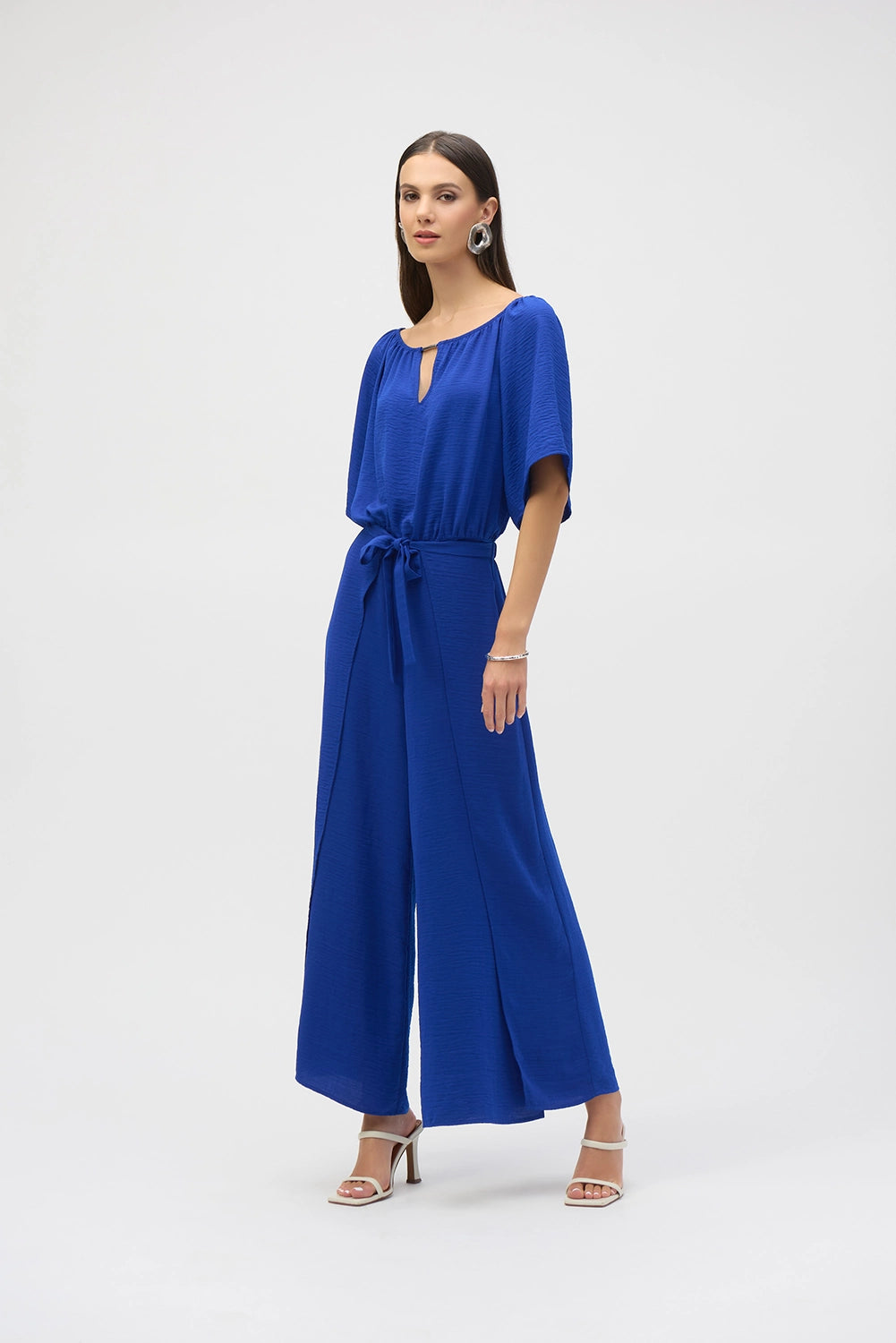 Joseph Ribkoff Gauze Off-Shoulder Culotte Jumpsuit 252170