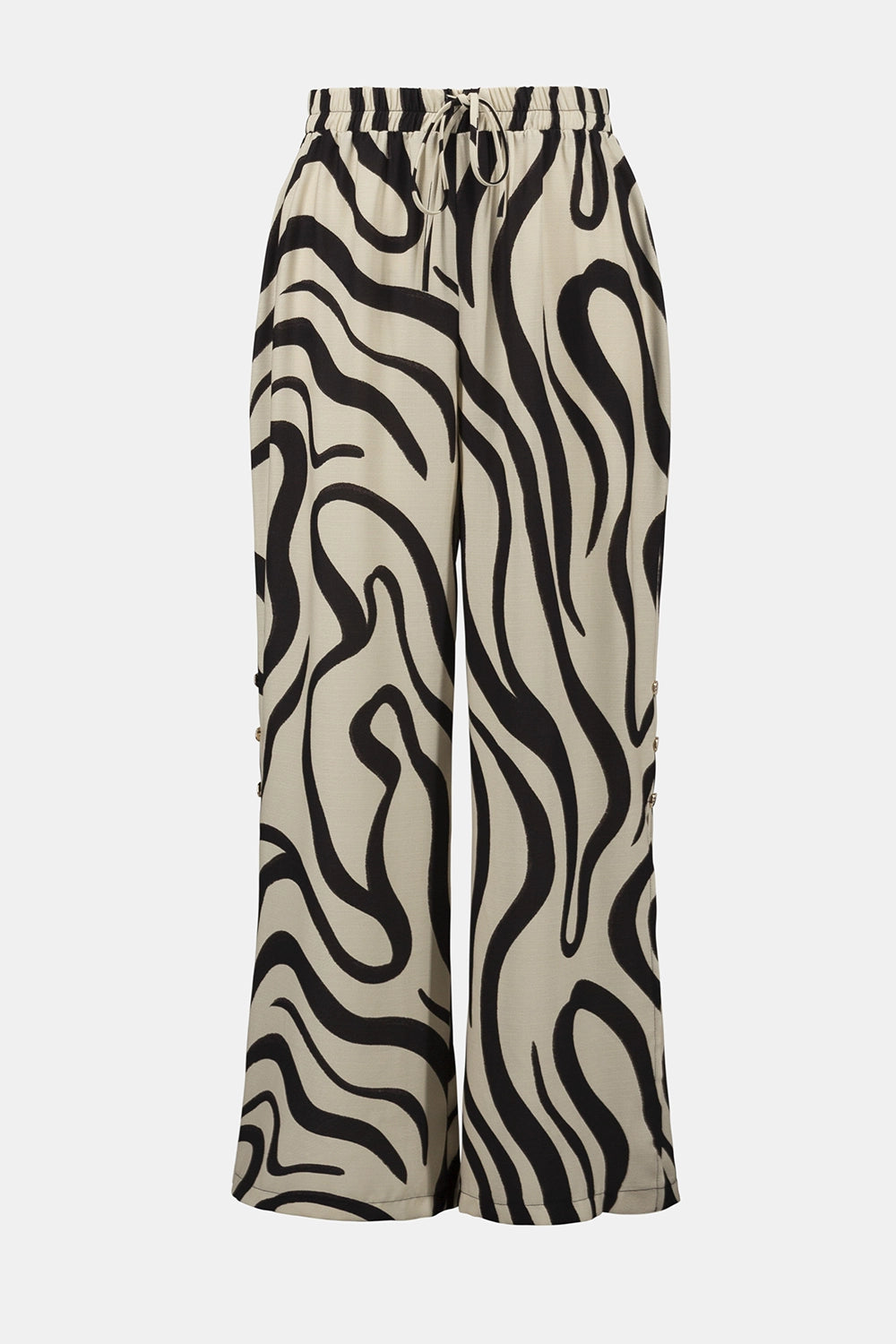 Joseph Ribkoff Gauze Abstract Print Wide Leg Pants 252178
