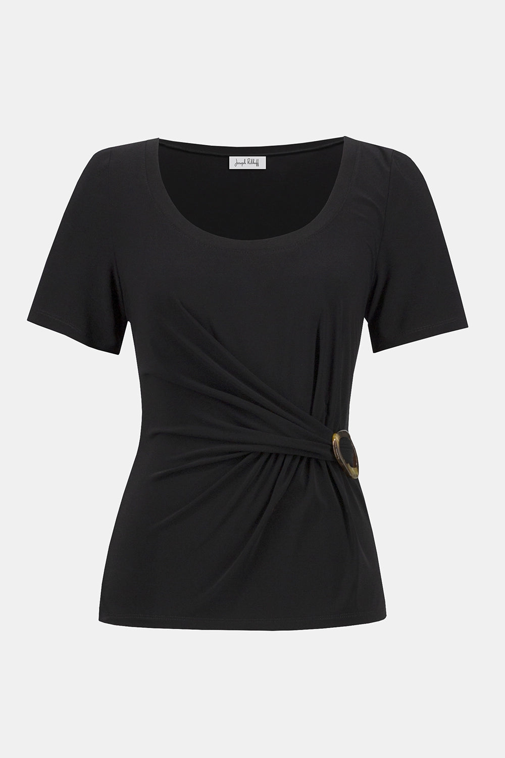 Joseph Ribkoff Silky Knit Fitted Top With Buckle Detail 252230