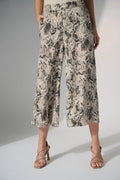 Joseph Ribkoff Woven Gauze Python Print Pull-On Culotte Pants 252239