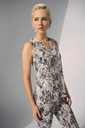 Joseph Ribkoff Silky Knit Python Print Sleeveless Straight Top 252243