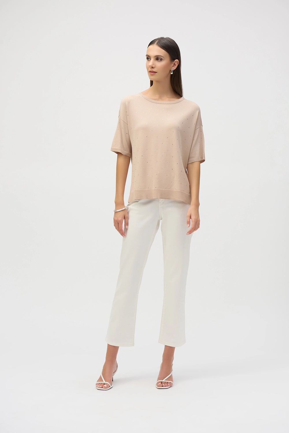 Joseph Ribkoff Sweater Knit Elbow Sleeve Pullover 252906