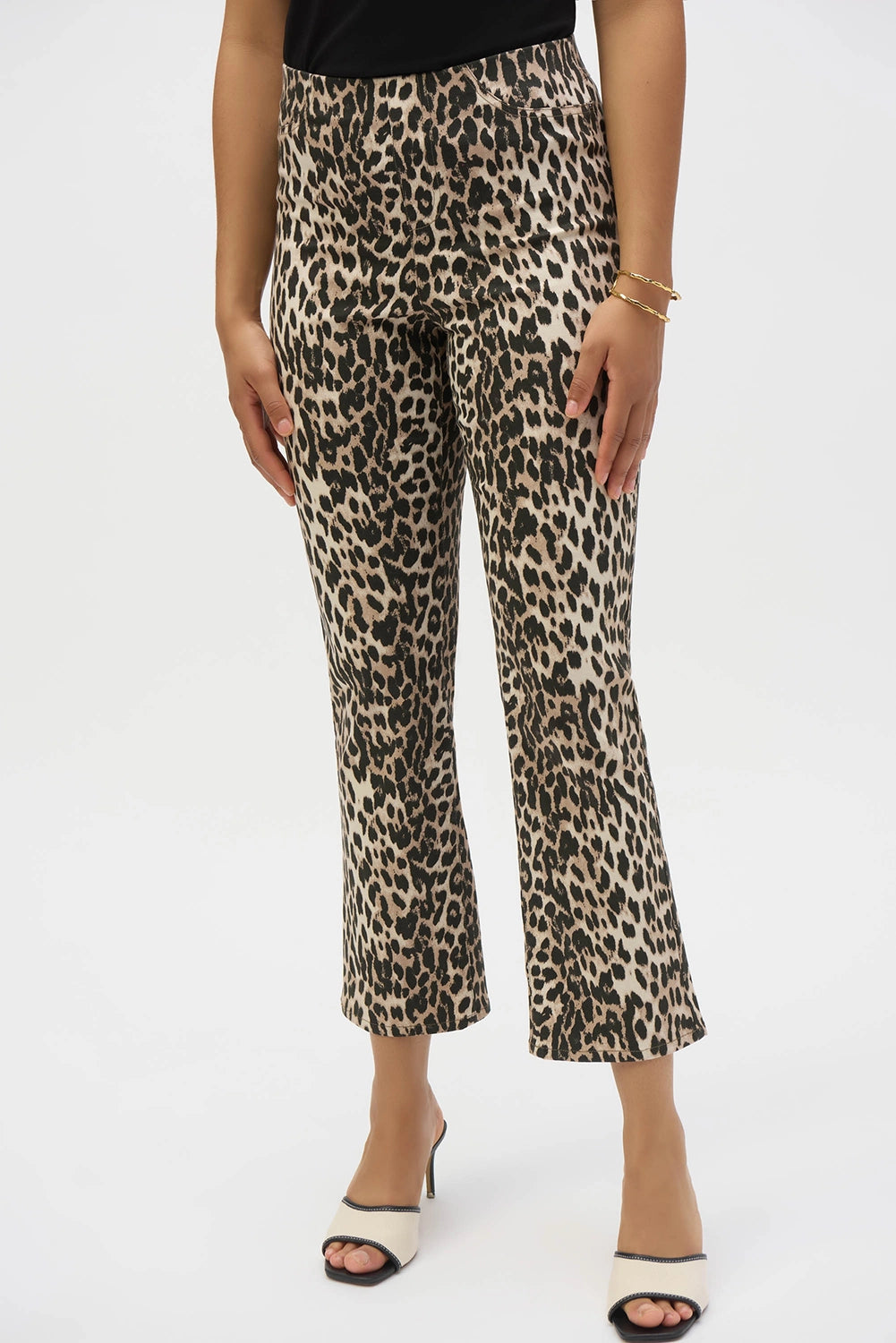 Joseph Ribkoff Straight Leg Leopard Print Stretch Jeans 252907