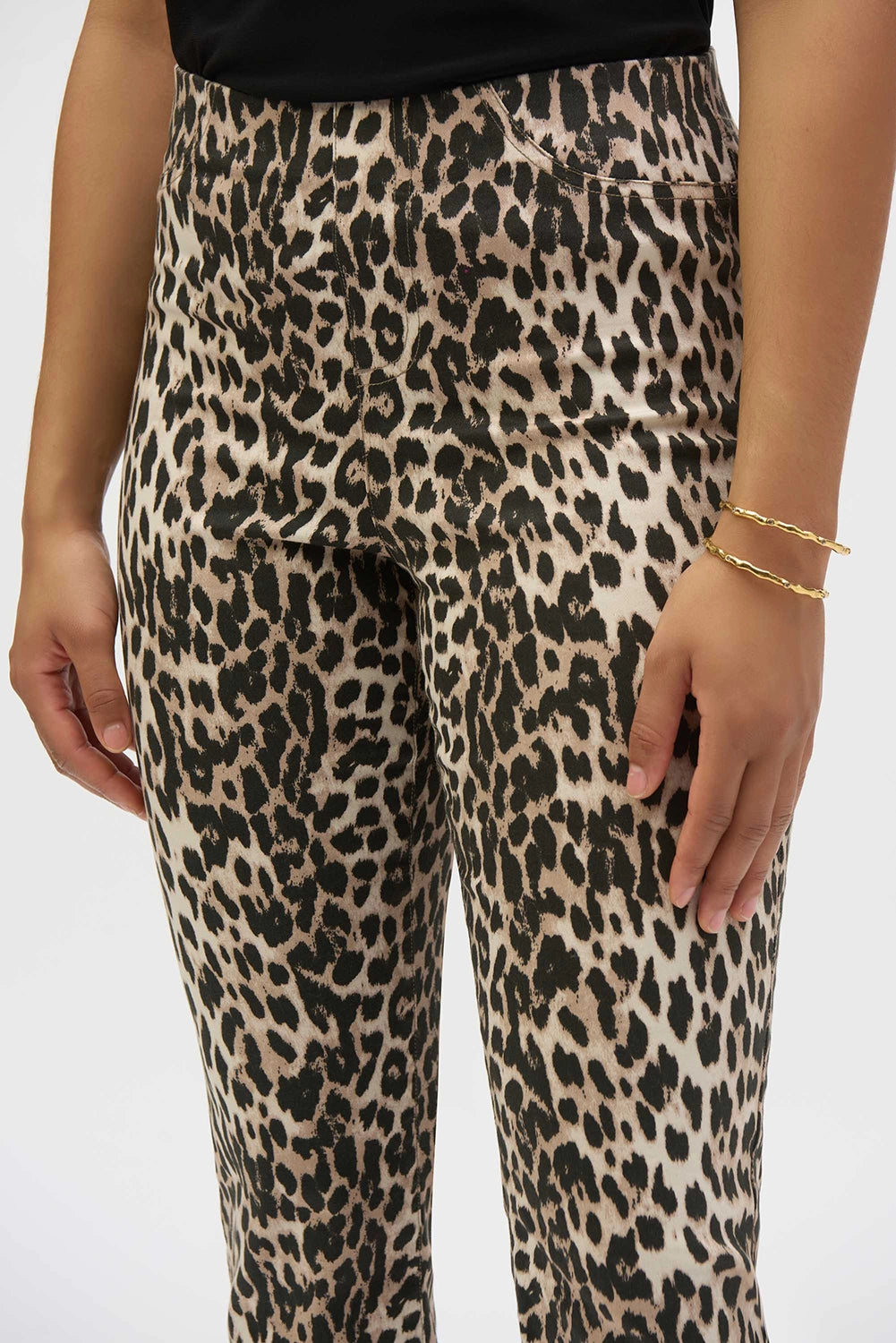 Joseph Ribkoff Straight Leg Leopard Print Stretch Jeans 252907