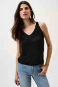 Joseph Ribkoff Metallic Knitted Camisole with Rhinestones 252915CO