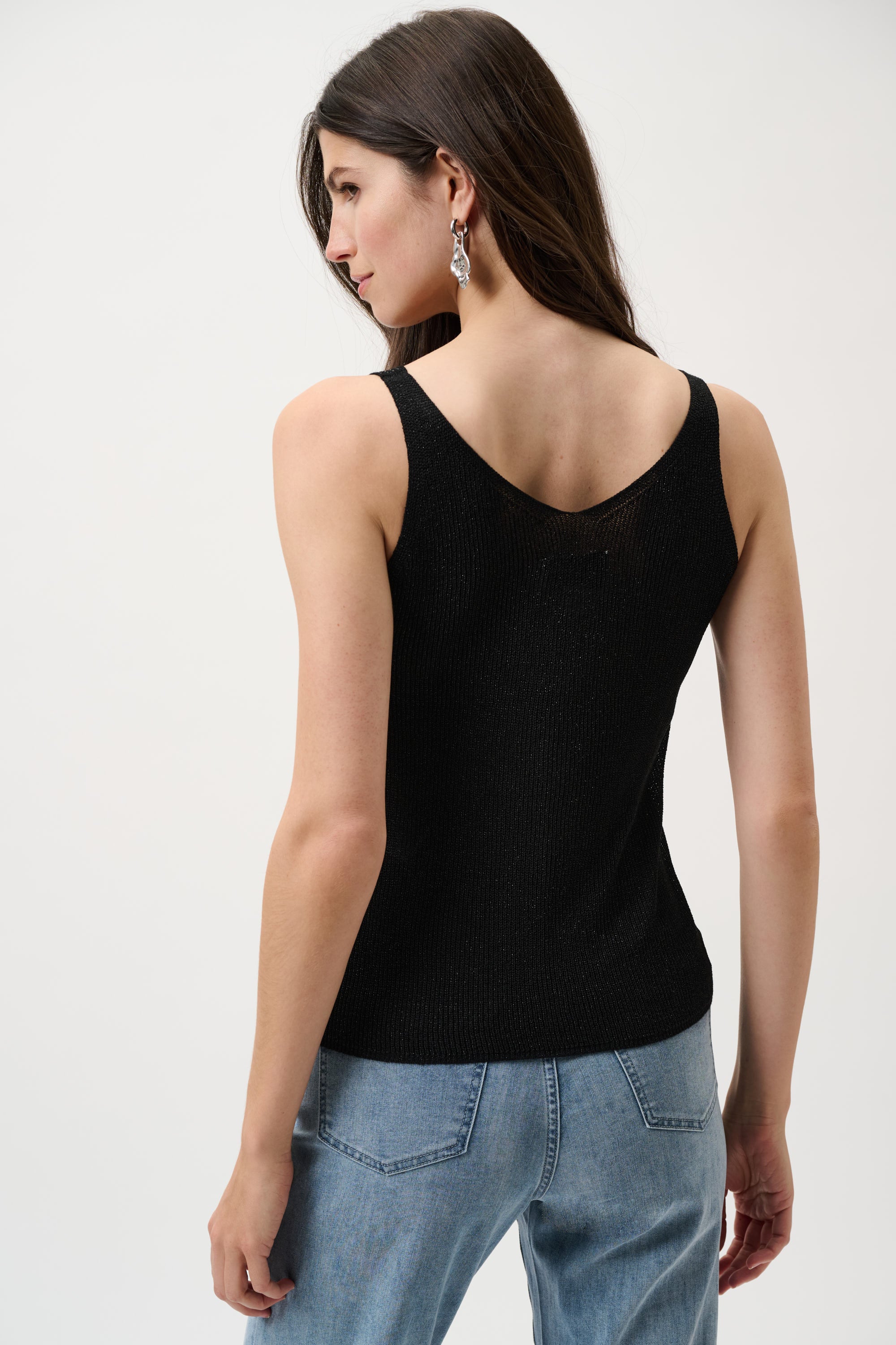 Joseph Ribkoff Metallic Knitted Camisole with Rhinestones 252915CO
