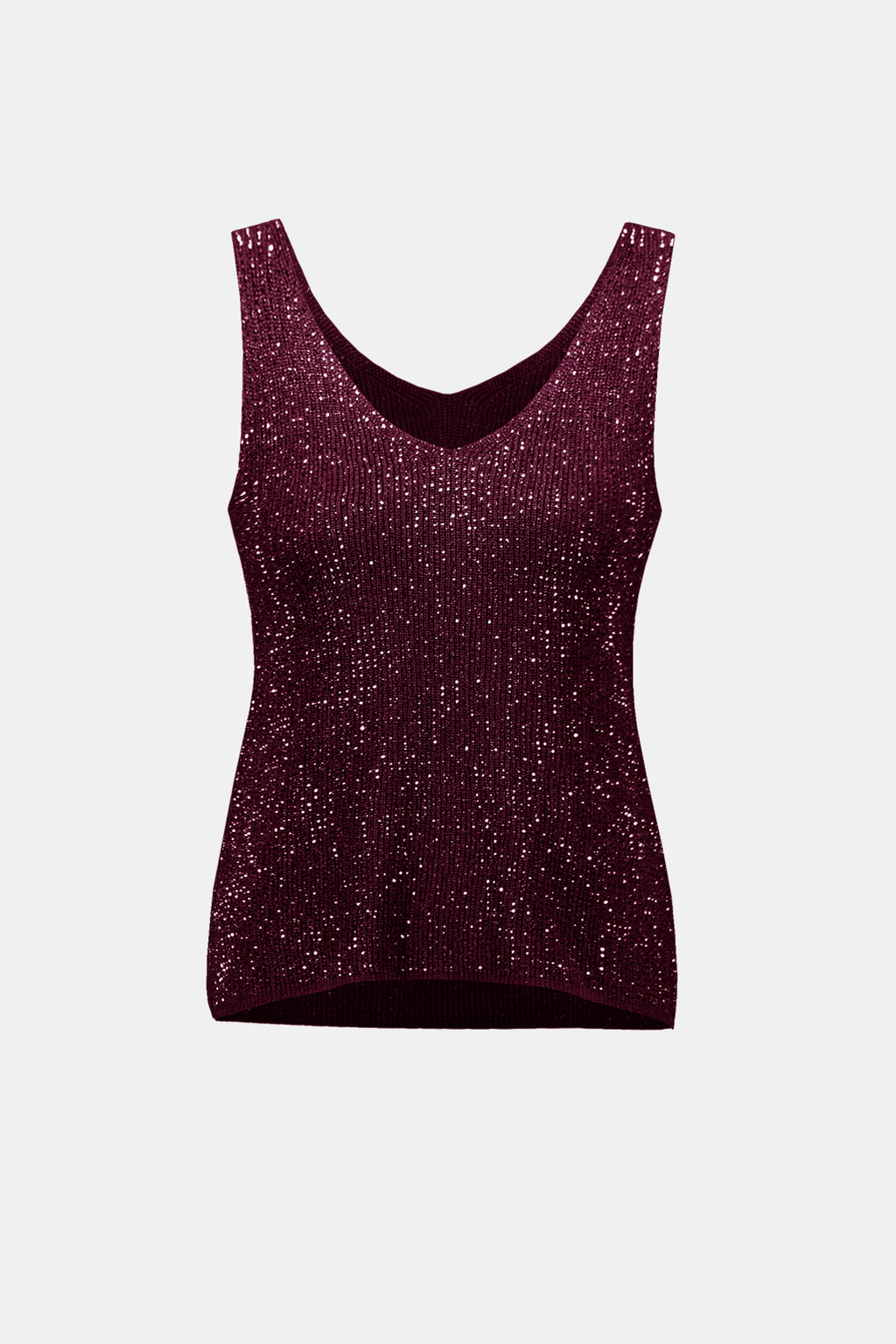 Joseph Ribkoff Metallic Knitted Camisole with Rhinestones 252915F26