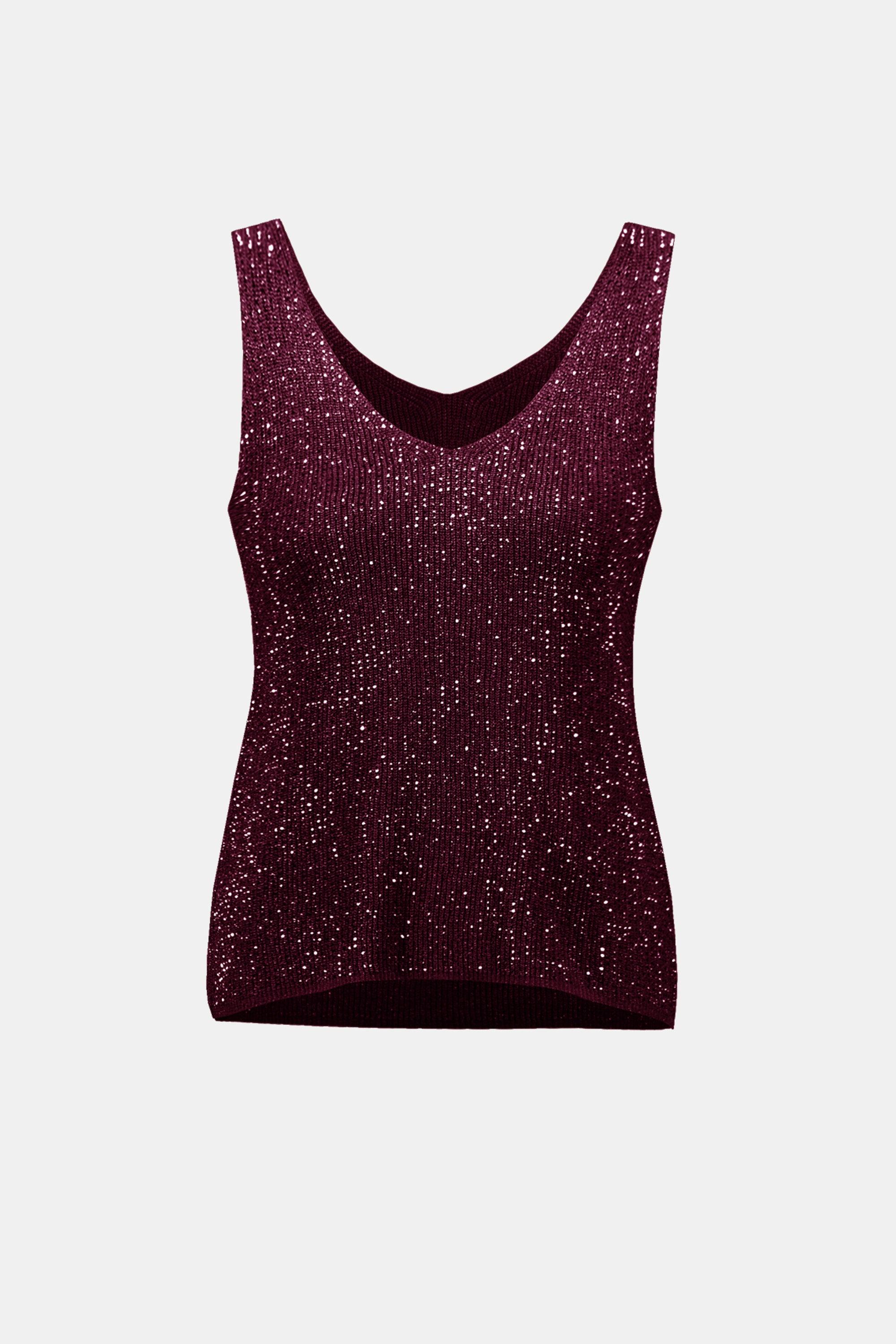 Joseph Ribkoff Metallic Knitted Camisole with Rhinestones 252915F26