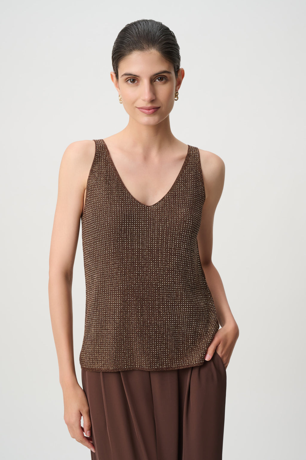 Joseph Ribkoff Rhinestone Knit Camisole 252915S27