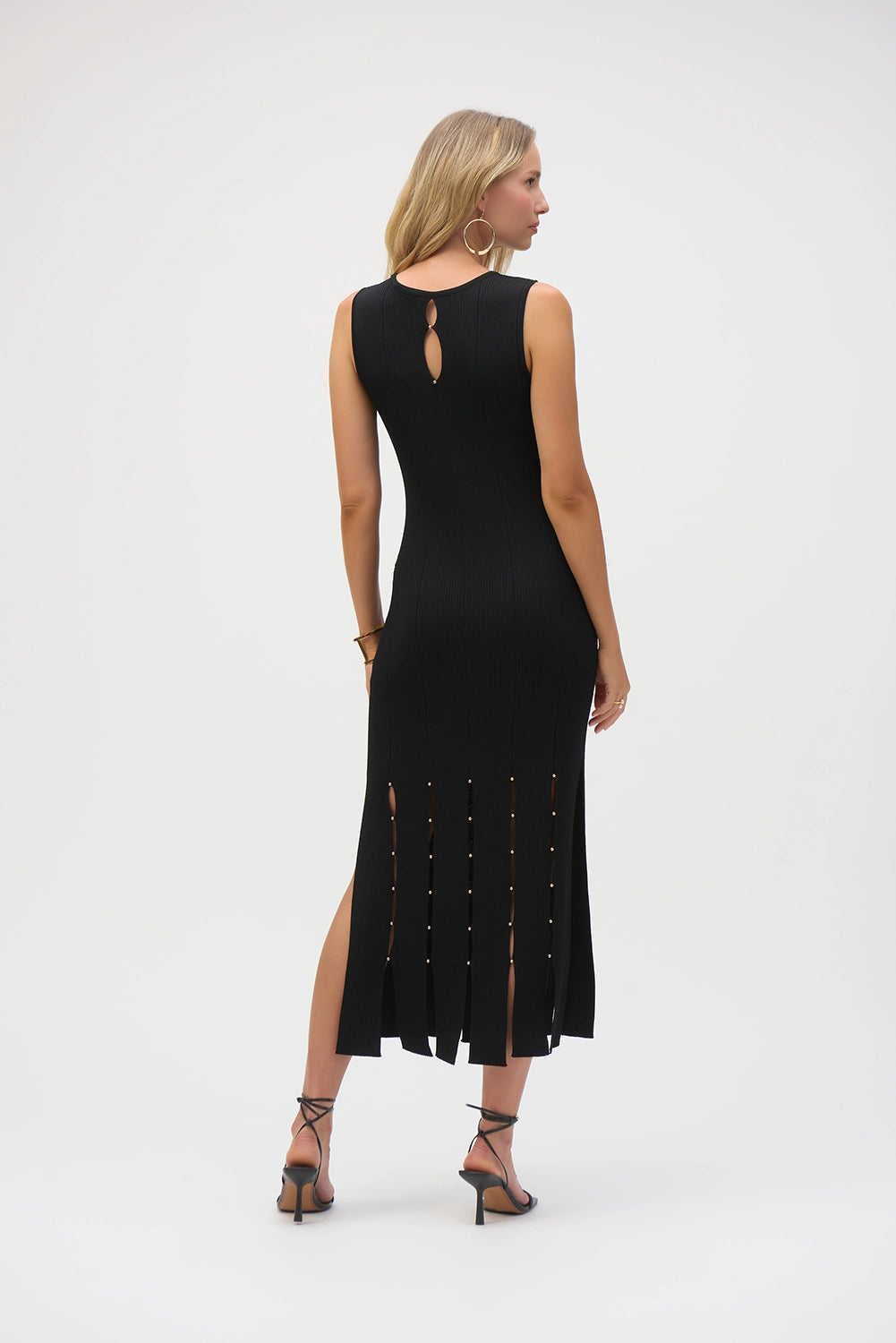 Joseph Ribkoff Sweater Knit Midi Dress with Car Wash Hem 252925