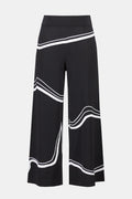 Joseph Ribkoff Abstract Jacquard Sweater Knit Culotte Pants 252931