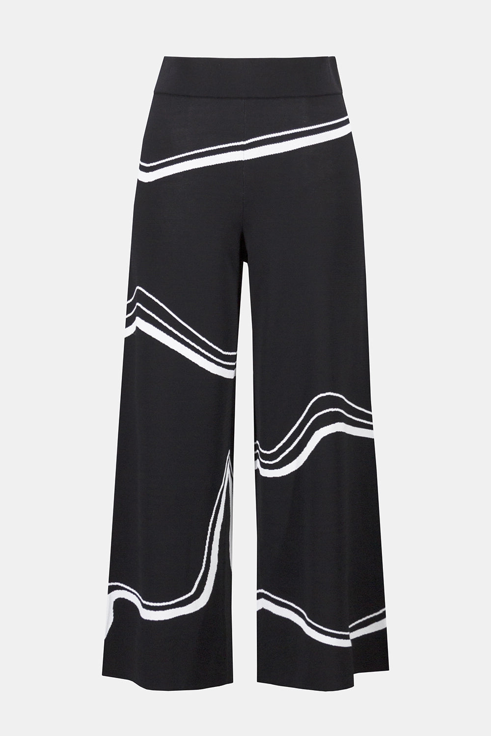 Joseph Ribkoff Abstract Jacquard Sweater Knit Culotte Pants 252931