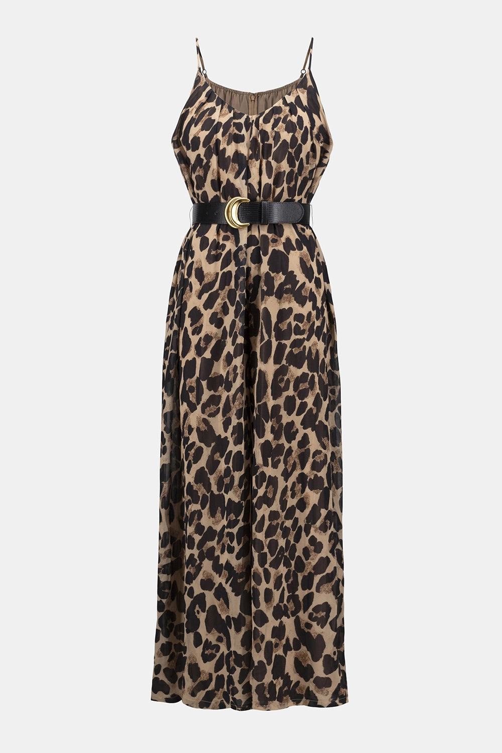 Joseph Ribkoff Chiffon Animal Print Wide Leg Jumpsuit 252936