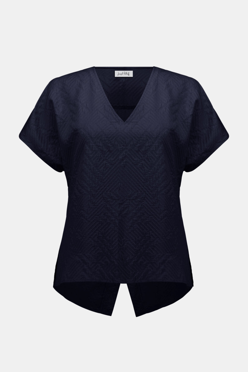 Joseph Ribkoff Geometric Textured Jacquard Top With V-neckline 261055