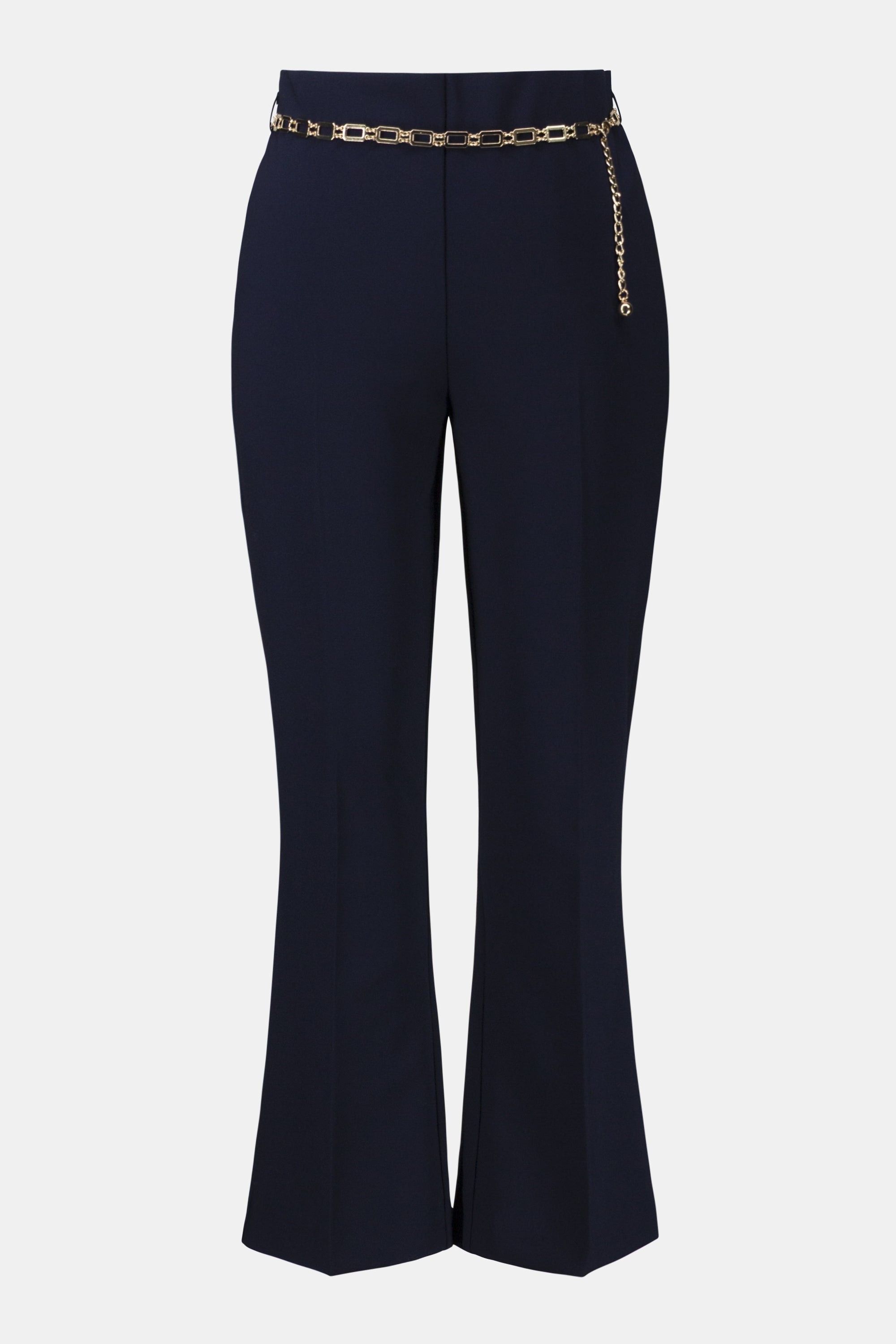 Joseph Ribkoff Lux Twill Pull-On Flare Pants With Chain Belt 261059