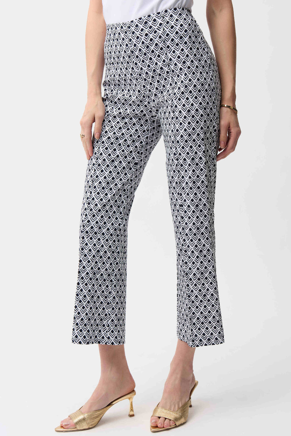 Joseph Ribkoff Millennium Geometric Print Flare Pull-On Pants 261083