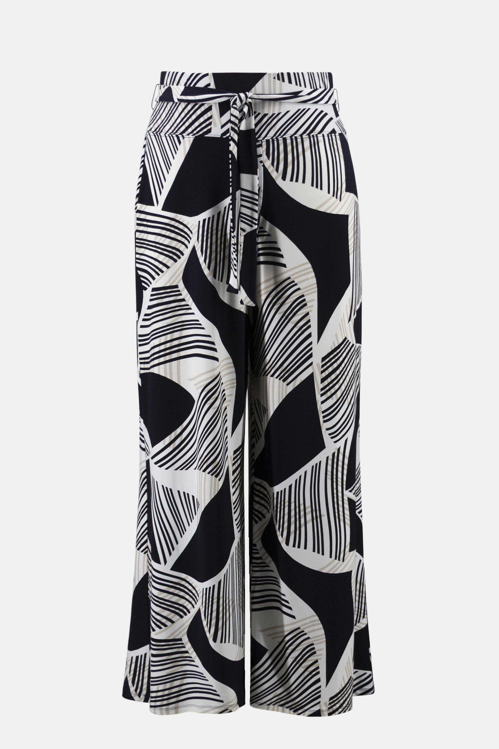 Joseph Ribkoff Silky Knit Geometric Print Wide Leg Pull-On Pants 261139