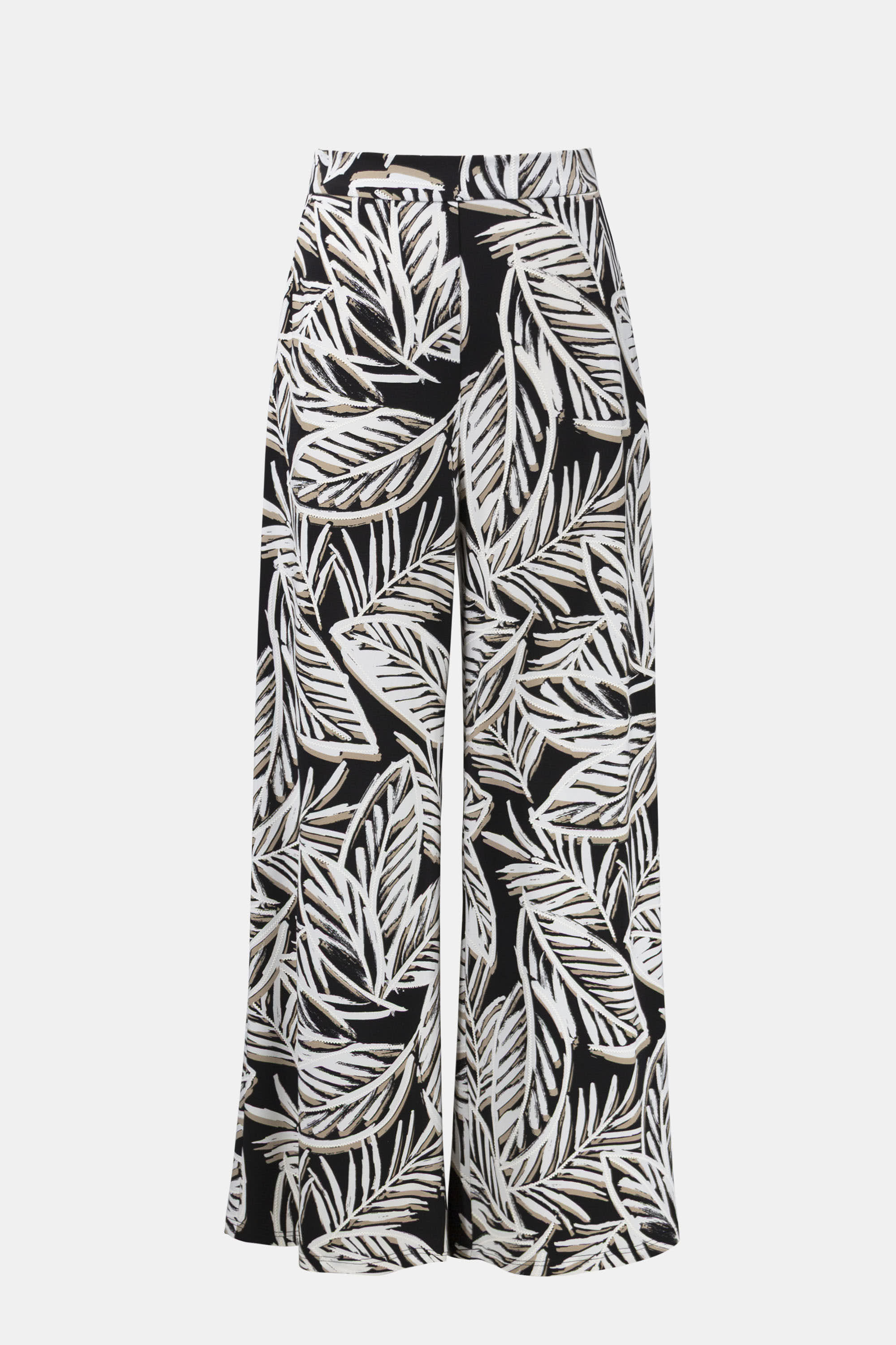 Joseph Ribkoff Silky Knit Tropical Print Wide Leg Pull-On Pants 261158