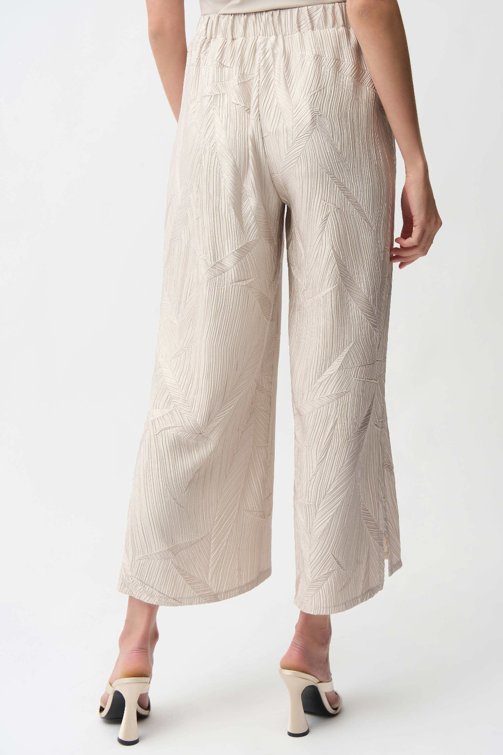 Joseph Ribkoff Pleated Satin Pull-On Culotte Pants 261161