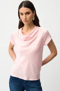 Joseph Ribkoff Recycled Satin Top With Cowl Neckline 261195