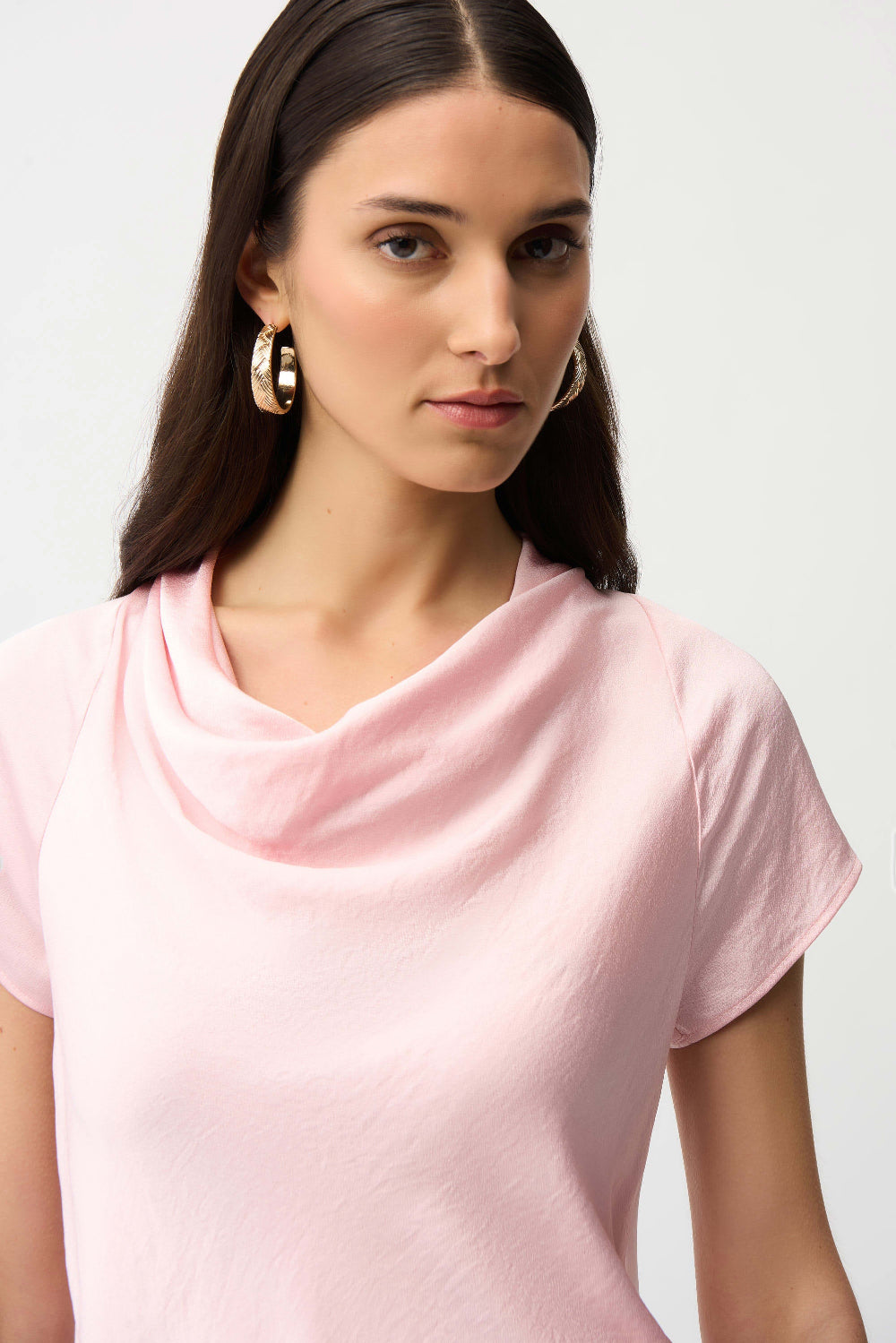 Joseph Ribkoff Recycled Satin Top With Cowl Neckline 261195