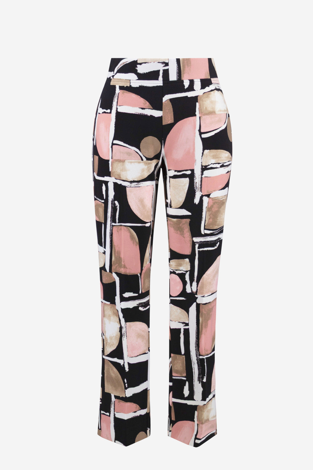 Joseph Ribkoff Silky Knit Abstract Print Straight Pull-On Pants 261309
