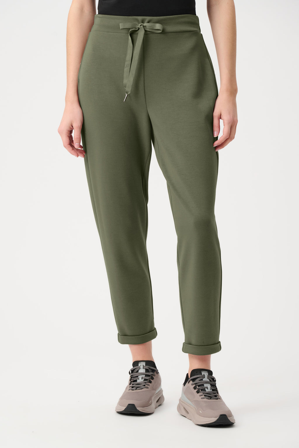 Joseph Ribkoff Scuba Jersey Pull-On Jogger Pants With Drawstring Waist - Avocado 261606F26