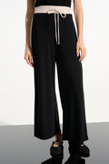 Joseph Ribkoff Silky Knit Color Block Wide Leg Pull-On Pants 261612