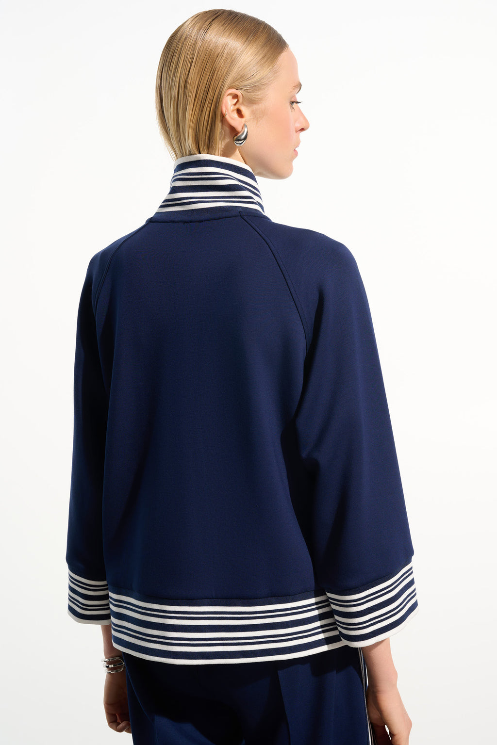 Joseph Ribkoff Scuba Jersey Jacket With Funnel Collar 261617