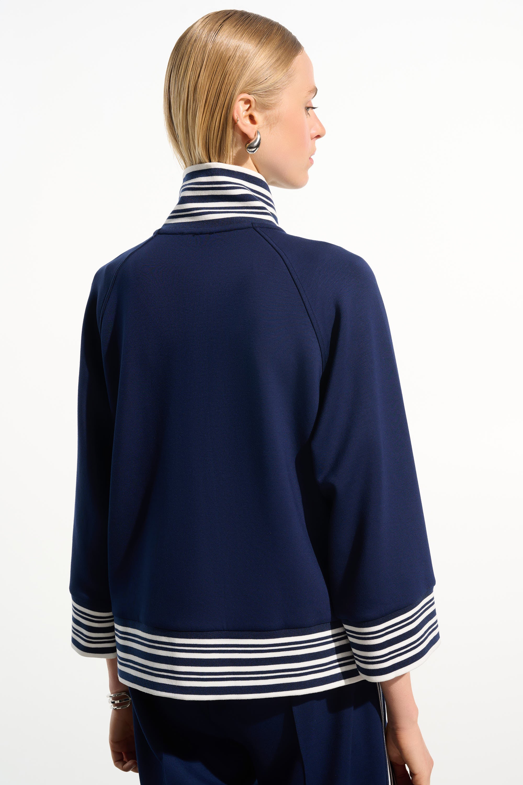 Joseph Ribkoff Scuba Jersey Jacket With Funnel Collar 261617