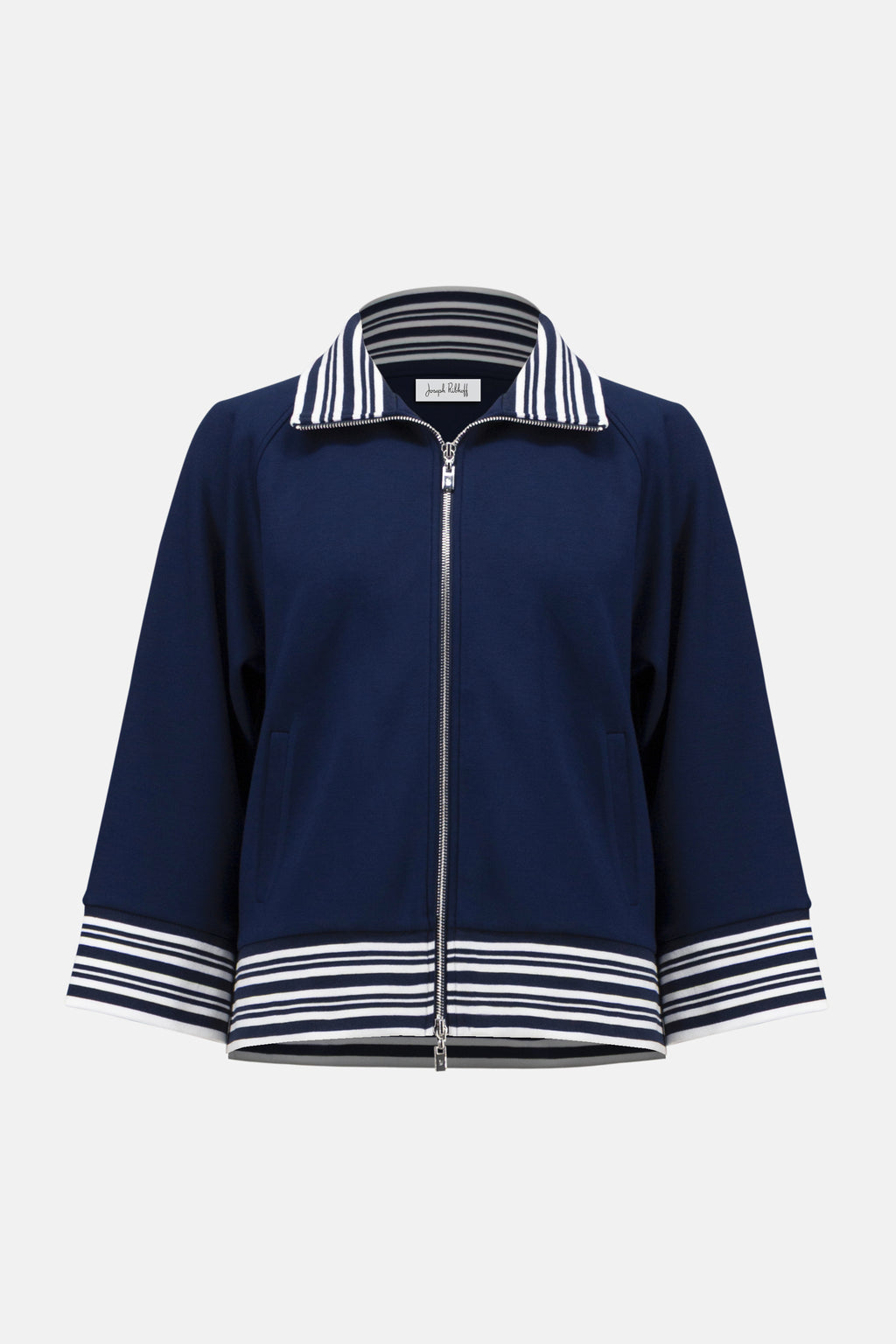 Joseph Ribkoff Scuba Jersey Jacket With Funnel Collar 261617