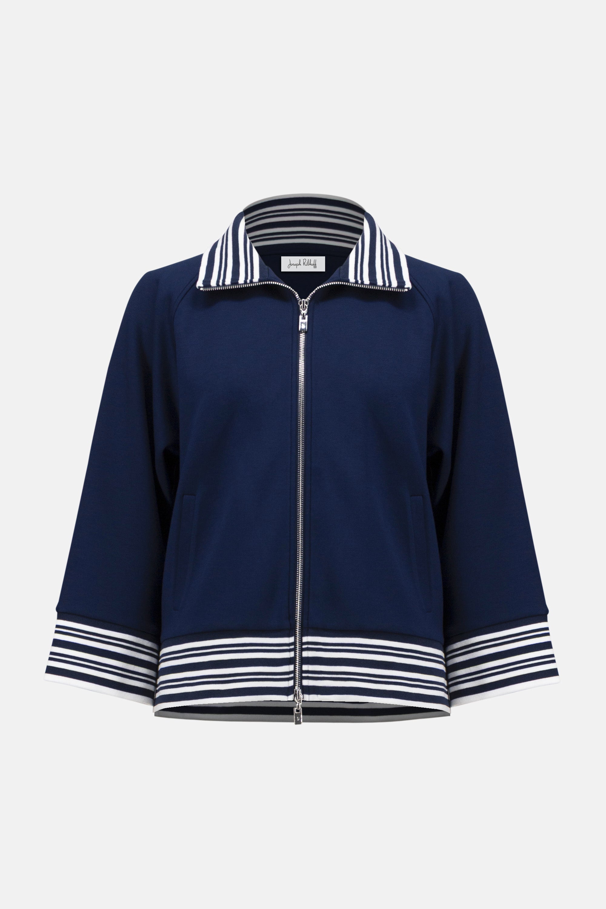 Joseph Ribkoff Scuba Jersey Jacket With Funnel Collar 261617