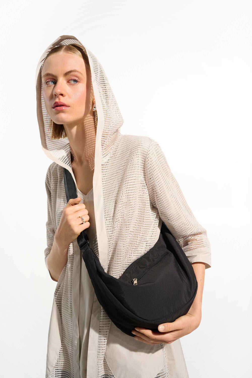 Joseph Ribkoff Memory and Mesh A-Line Cover-Up With Hood 261620