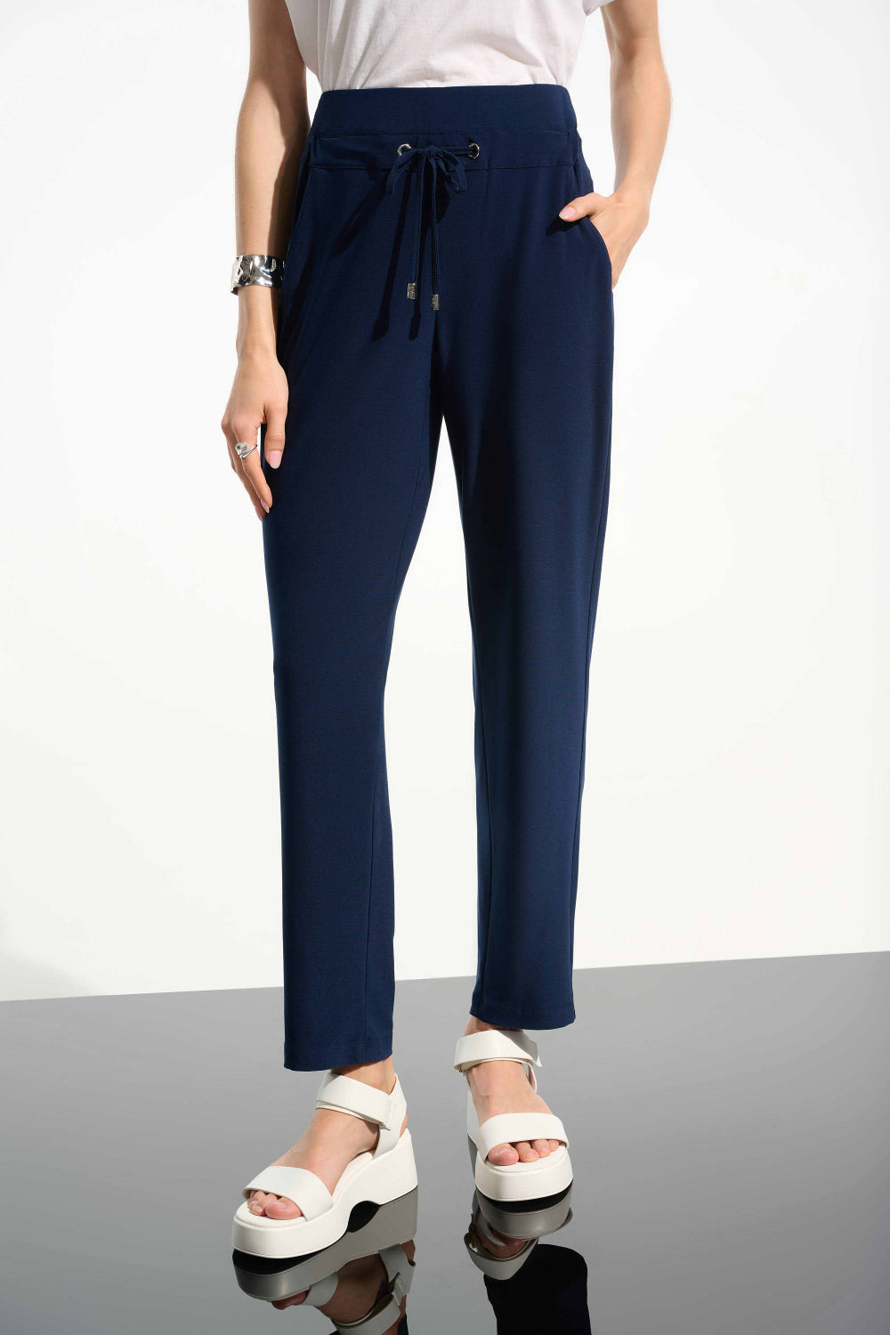Joseph Ribkoff Silky Knit Pull-On Jogger Pants With Drawstring 261626