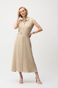 Joseph Ribkoff Textured Woven Shirt Dress with Sash 261935