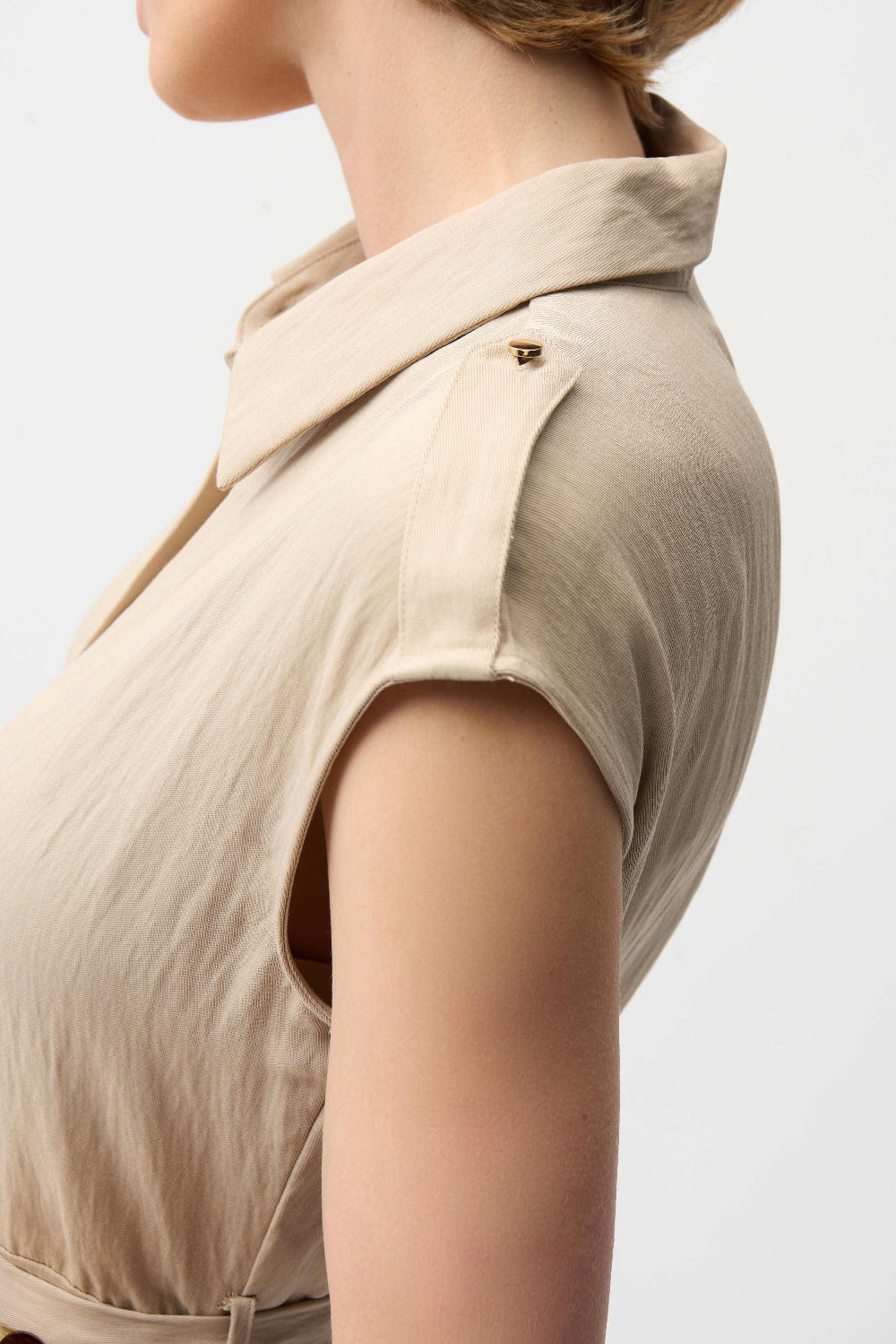 Joseph Ribkoff Textured Woven Shirt Dress with Sash 261935