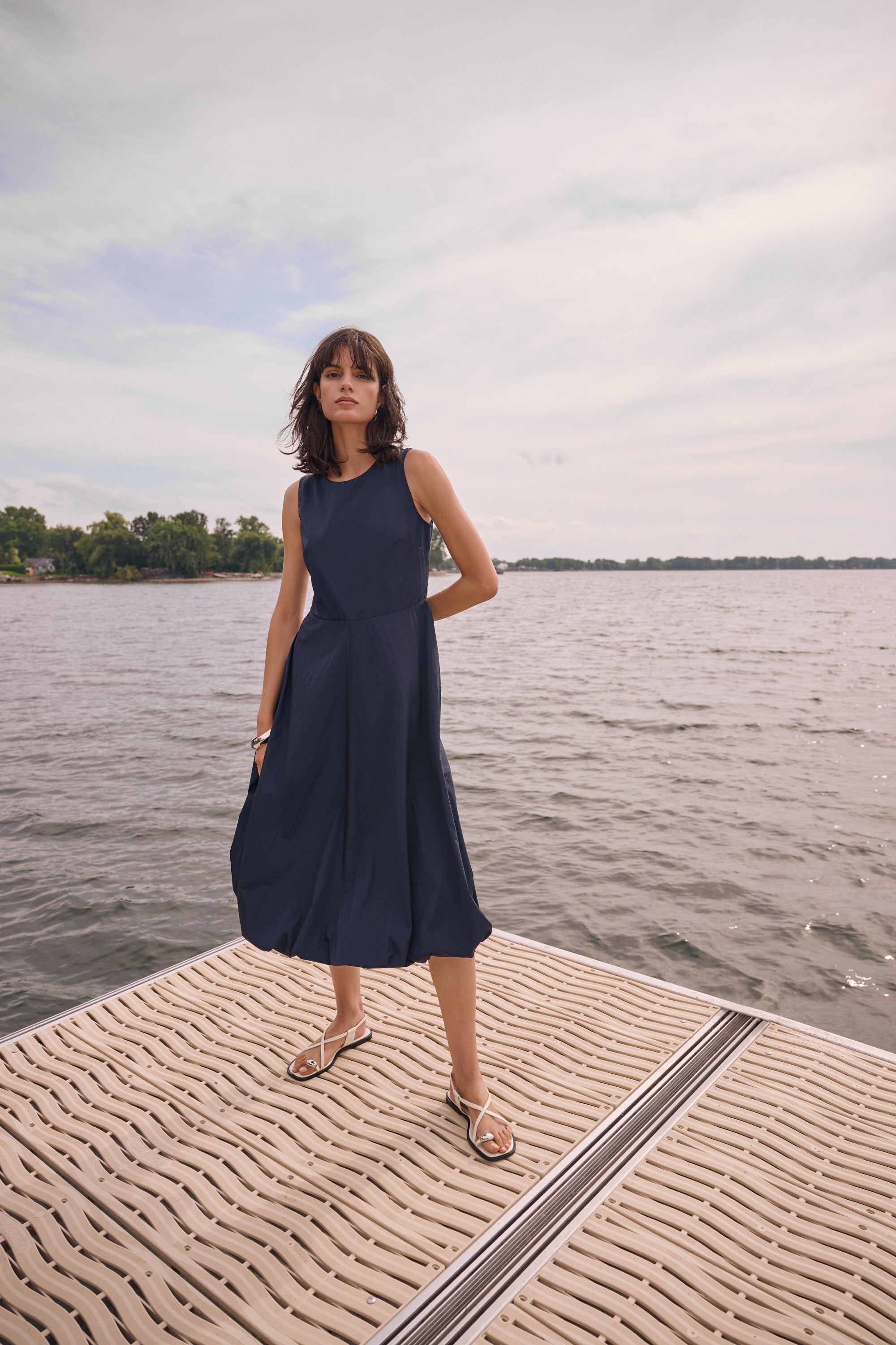 Joseph Ribkoff Woven Parachute A-Line Dress With Bubble Skirt 262115