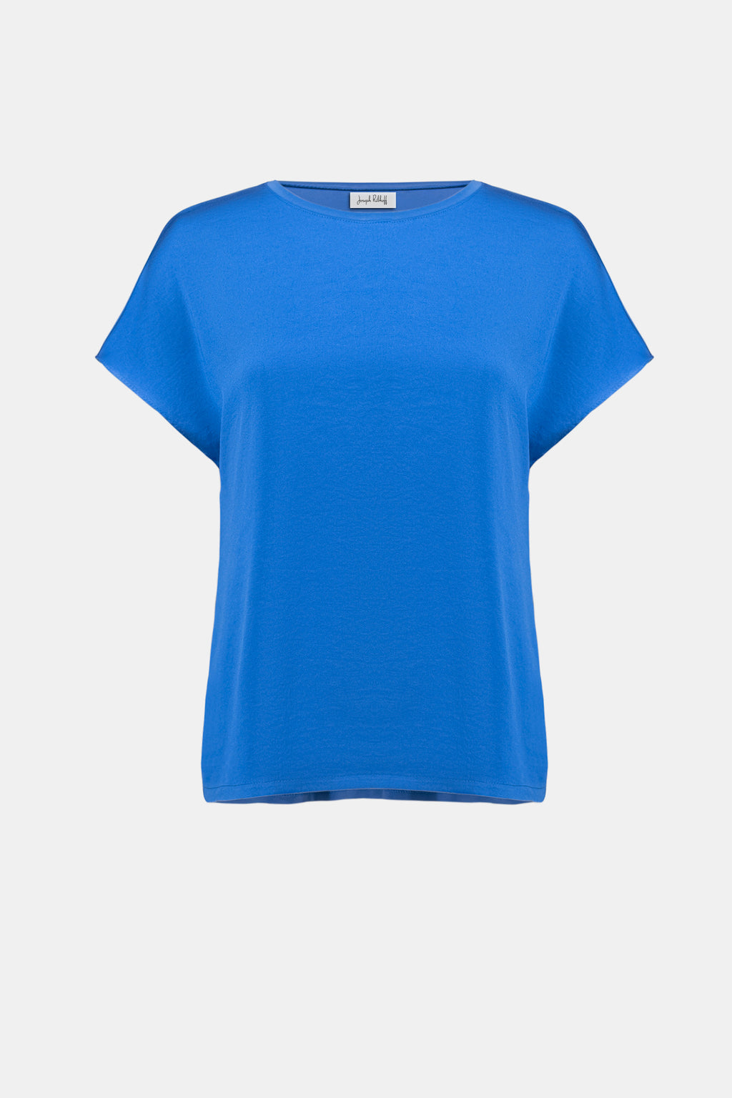 Joseph Ribkoff Recycled Satin And Silky Knit Straight Top - Harbor Blue 262189