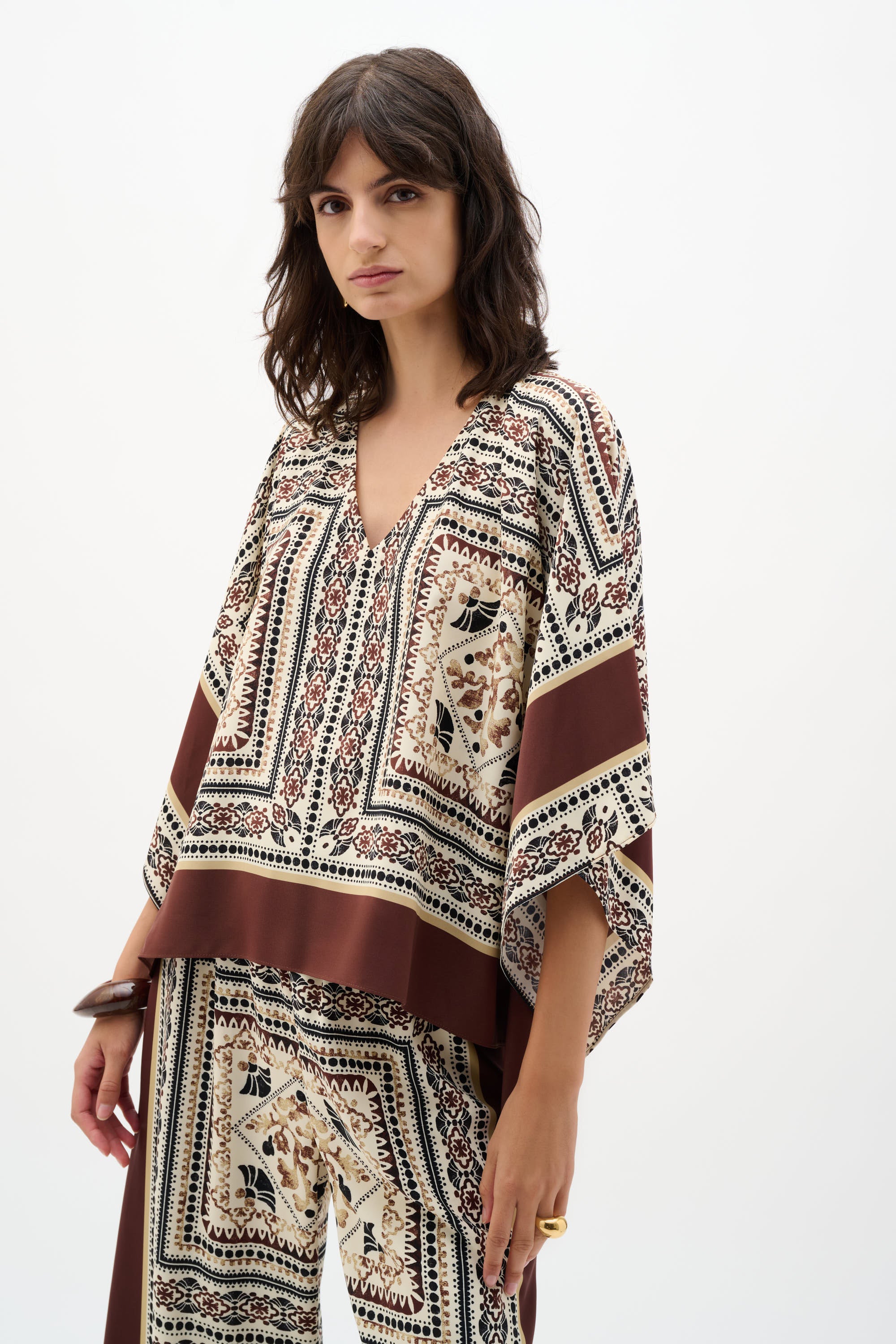 Joseph Ribkoff Georgette Printed Poncho Top 262260