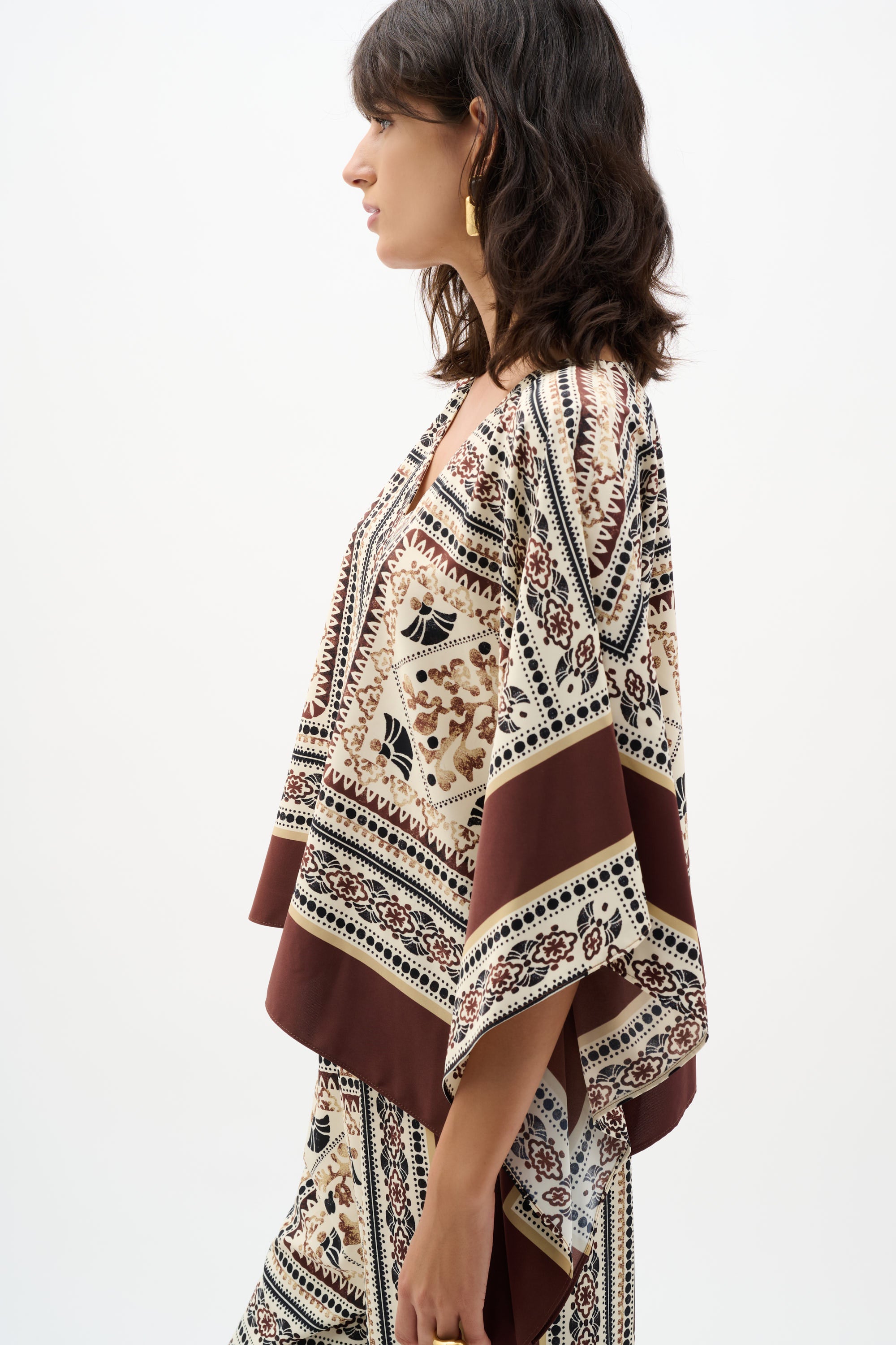 Joseph Ribkoff Georgette Printed Poncho Top 262260